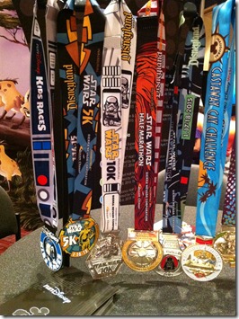 Medals at runDisney Expo