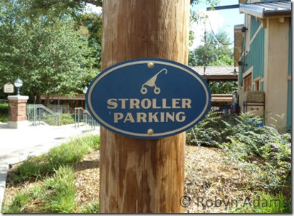 stroller parking sign