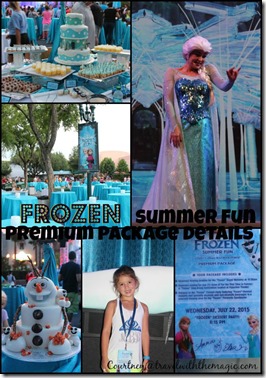 Details on the Frozen Summer Fun Premium Package courtney@travelwiththemagic