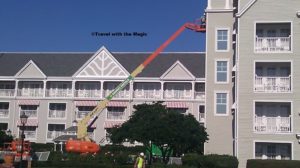 Disney's Yacht Club Resort getting cleaned and painted