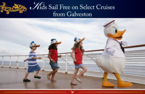 8535-GS2012 DCL Kids Sail Free Galveston offer flier for tradeshow distribution
