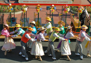 Spring themed Trolley Show on Main Street