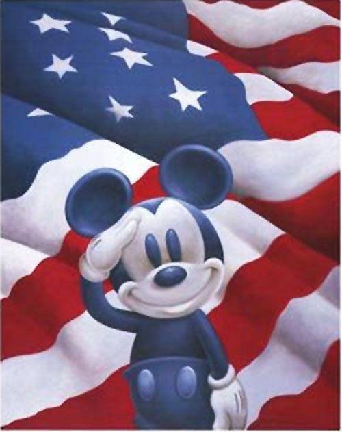 Mickey Mouse salutes America