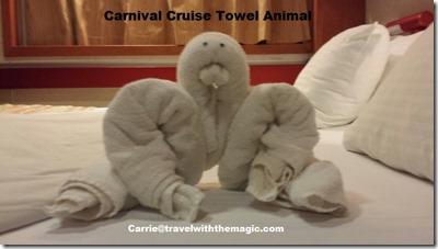 Carnival Cruise Towel Animal Picture