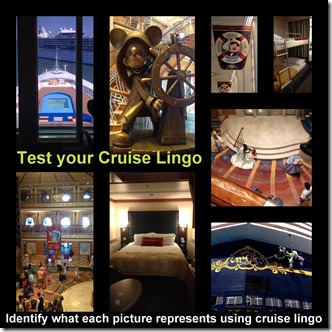 identify each picture using cruise lingo