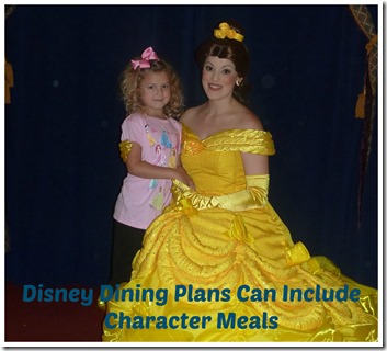 Dining Plans include character meals