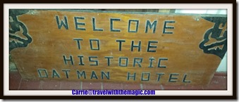 oatman historic hotel sign