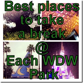 Best Places to Take a Break at Each WDW Park