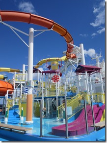 Empty Waterslides on Carnival Cruise