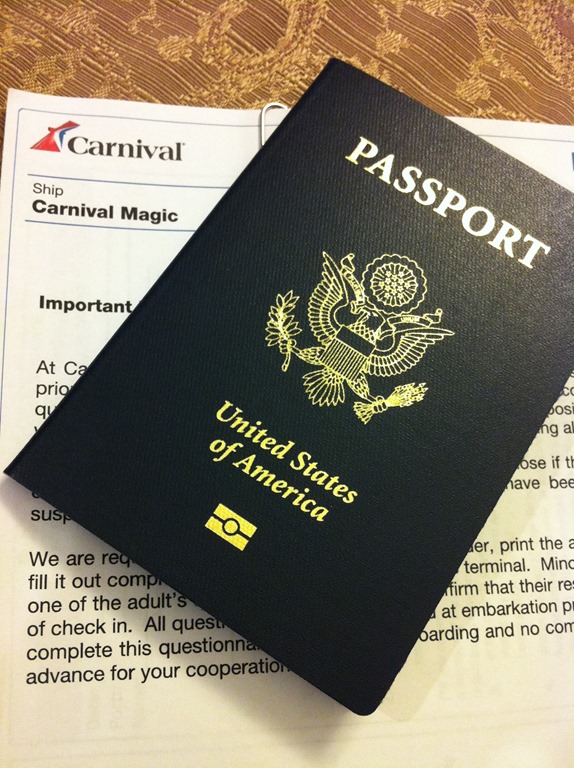 passport for carnival cruise to mexico
