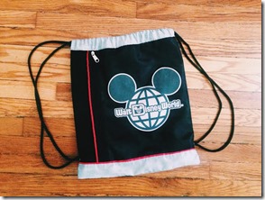 Drawstring bags are a must at WDW