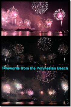 Fireworks from the Polynesian Beach