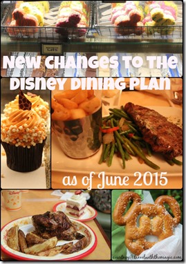 Changes to the Disney Dining Plan as of June 2015