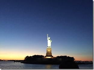 Liberty at night