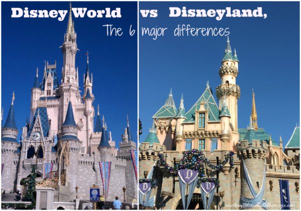 Disney World vs. Disneyland, the 6 major differences.  Courtney@travelwiththemagic.com