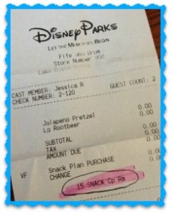 Disney Dining Plan Snack Credits - Travel With The Magic | Travel Agent ...