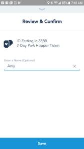 Linking Ticket in App