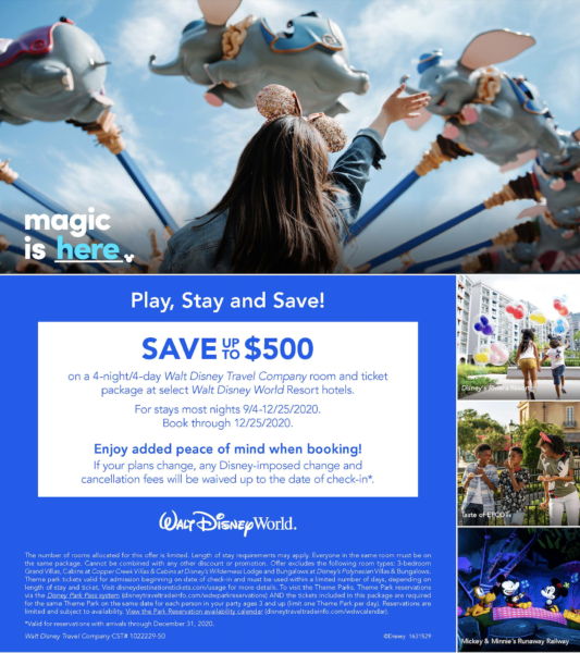 Fall 2020 WDW offer