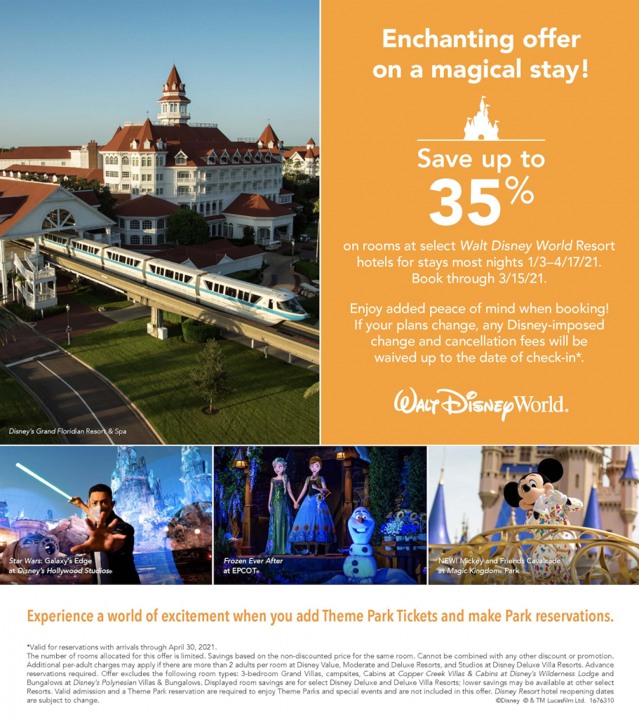 Early 2021 Disney World Room Offer - Travel With The Magic 